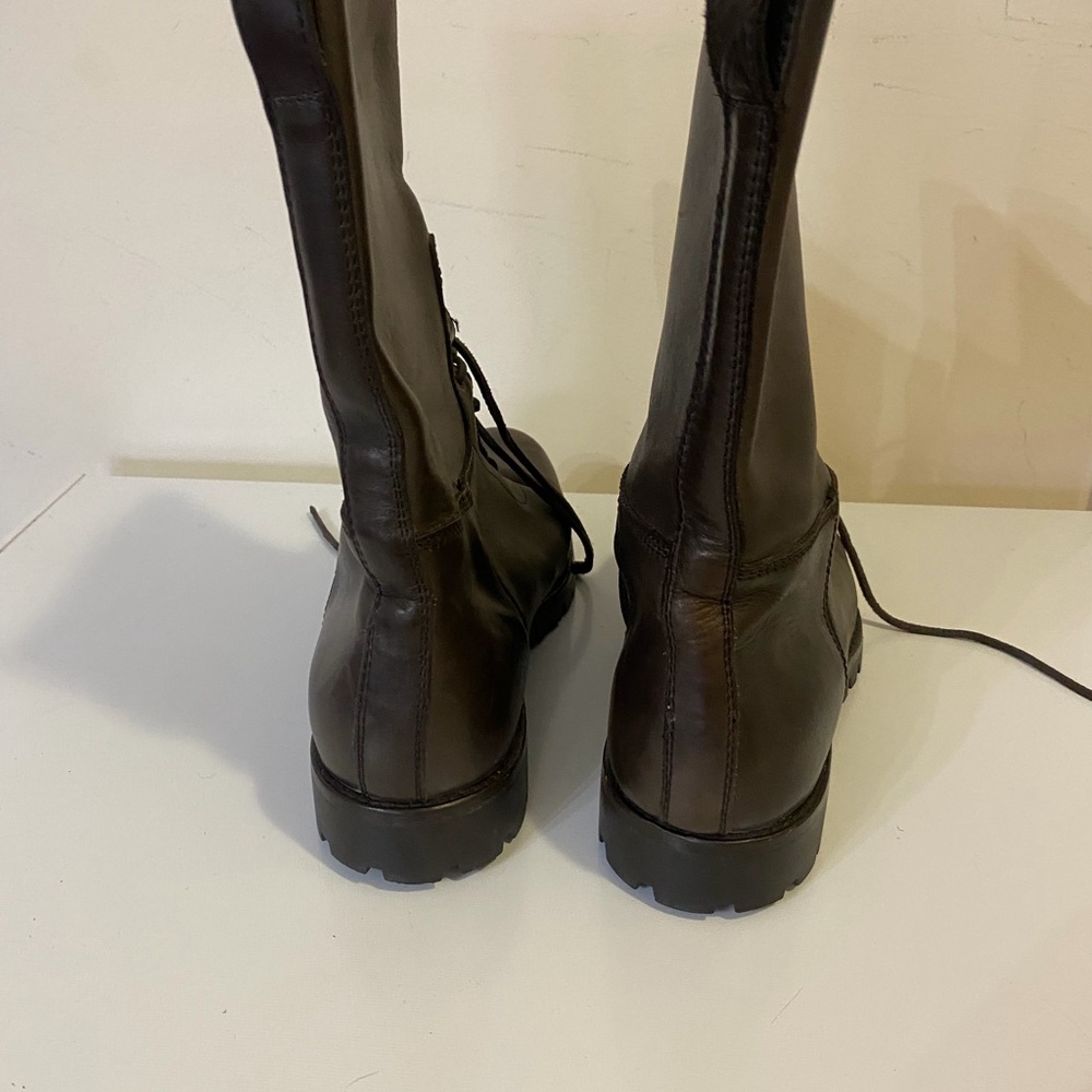 YSL Yves saint Laurent Men's Brown Leather Boots sz 10 - Picture 4 of 6